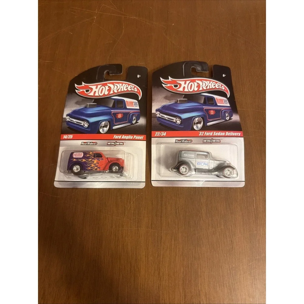 Hot Wheels 2009 Slick Rides Ford Anglia Panel and '32 Sedan Delivery Trucks